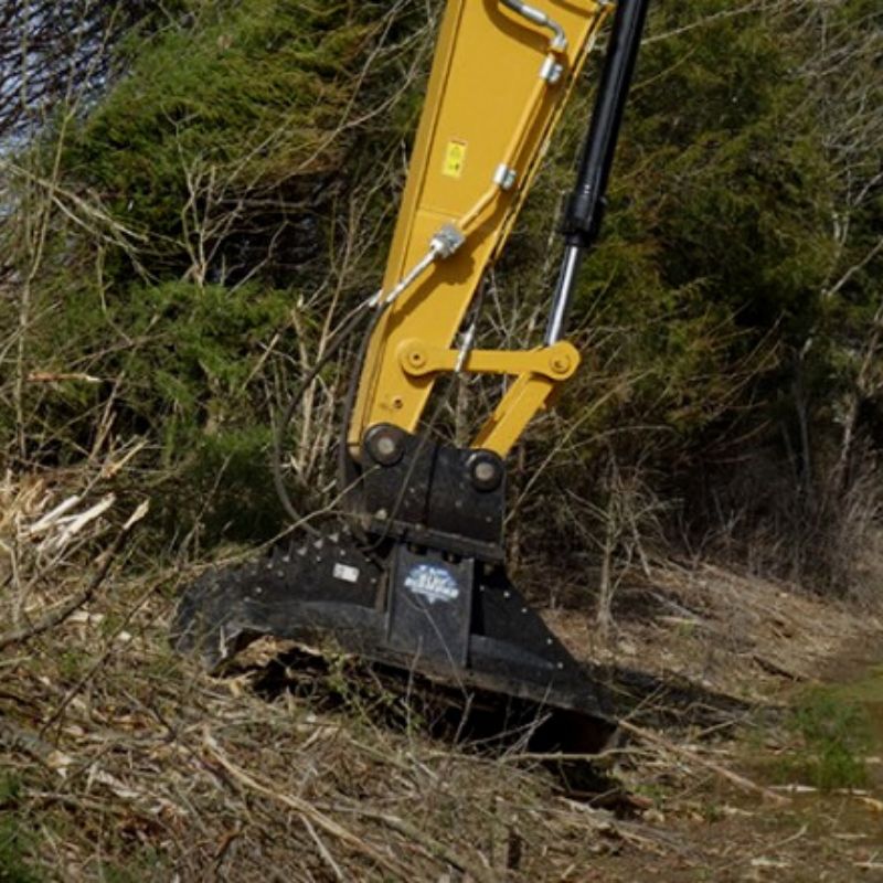 blue diamond severe duty brush cutter in action