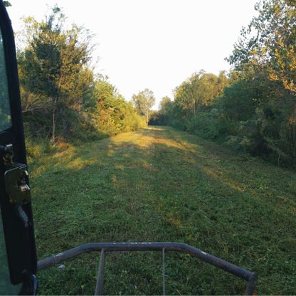 A clean field after using the Brush Cutter Extreme Duty Open Front by Blue Diamond