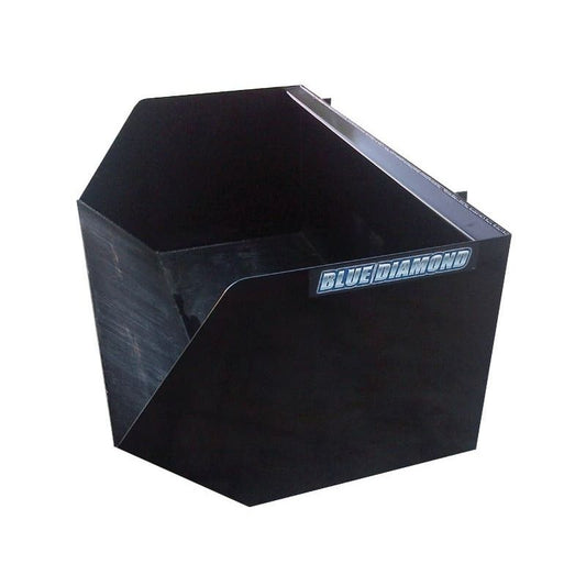 blue diamond skid steer dumpster bucket attachment