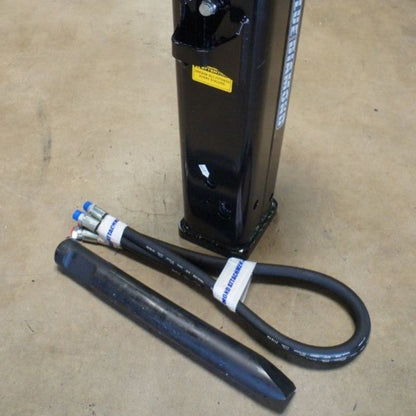 blue diamond excavator hydraulic breaker hammer on the ground