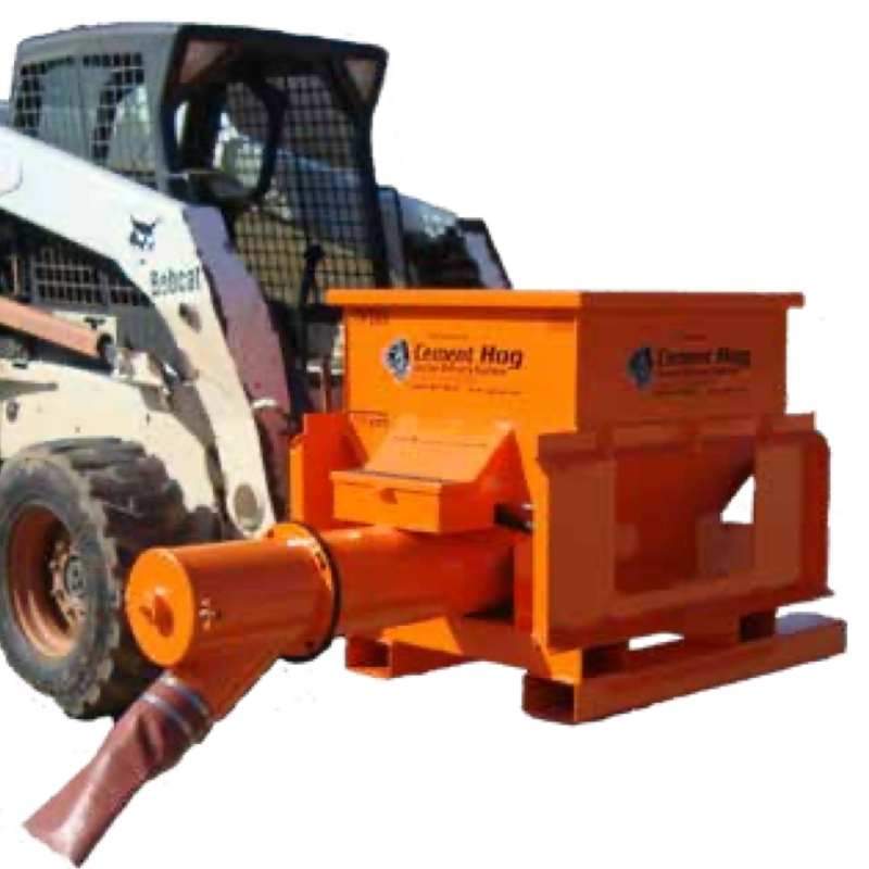skid steer cement dispensing attachment from ezg manufacturing