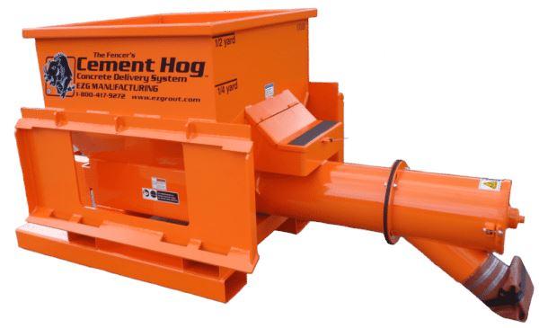 cement dispensing attachment for skid steer