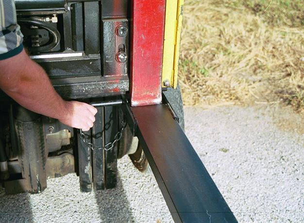 lock mechanism of the fork extension on the ground by star industries