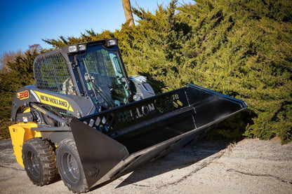 New holland skid steer with High Capacity Snow Bucket Berlon Industries 