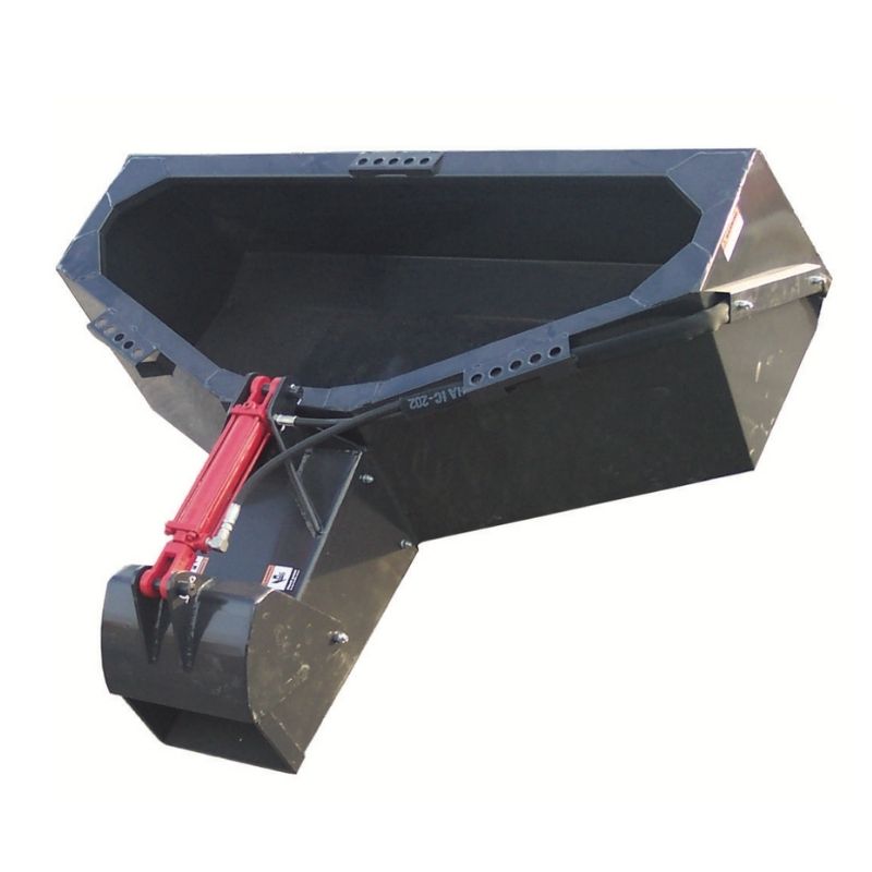 hydraulic concrete bucket for skid steer from haugen attachments