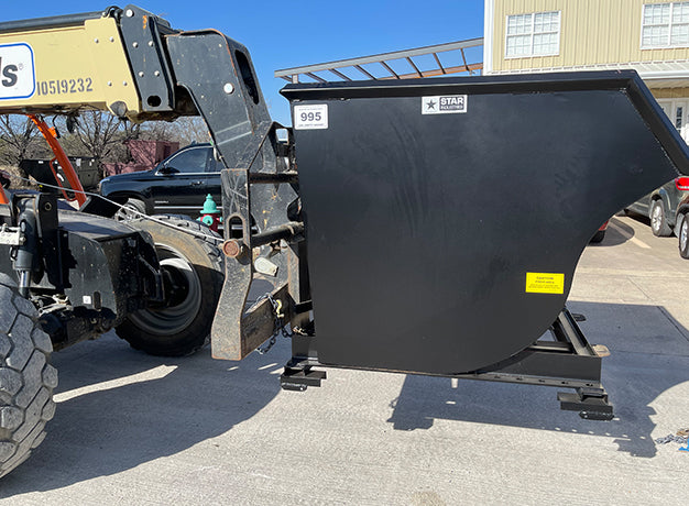 Telehandler with the Heavy Duty Self-Dump Hoppers by Star Industries