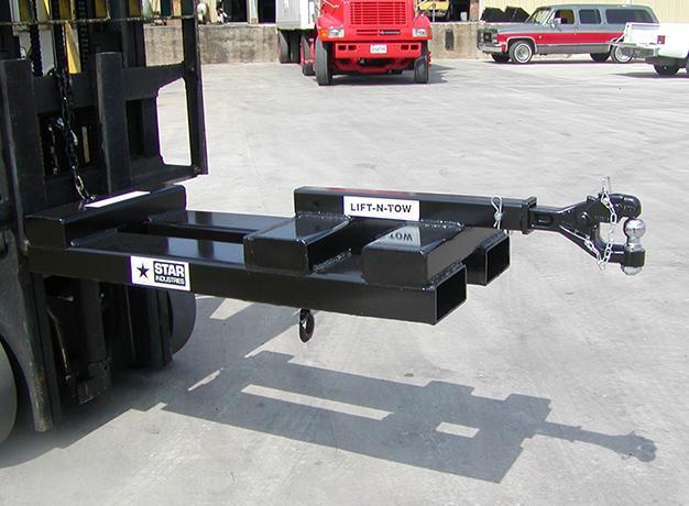 Lift-N-Tow attachment by Star Industries  ready to action