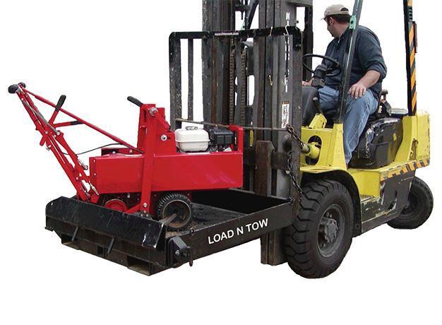 Forklift with the Load-N-Tow attachment from Star Industries 