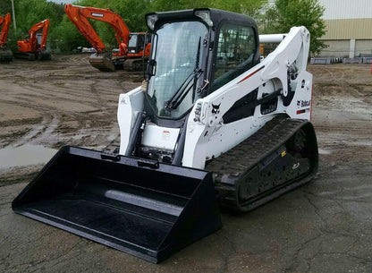 Bobcat Skid Steer with Low Profile Extended Lip Bucket Berlon Industries 