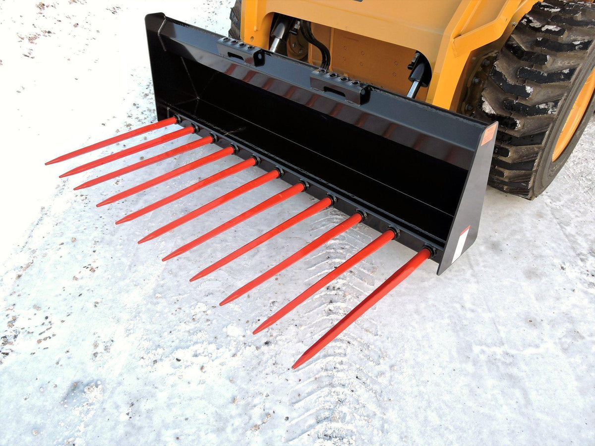 Master Tool Manure Fork - Skid Steer &amp; Tractor - Berlon Industries Master Tool Manure Fork Berlon Industries  on the ground
