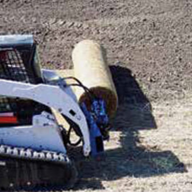 blue diamond attachment material roller in action