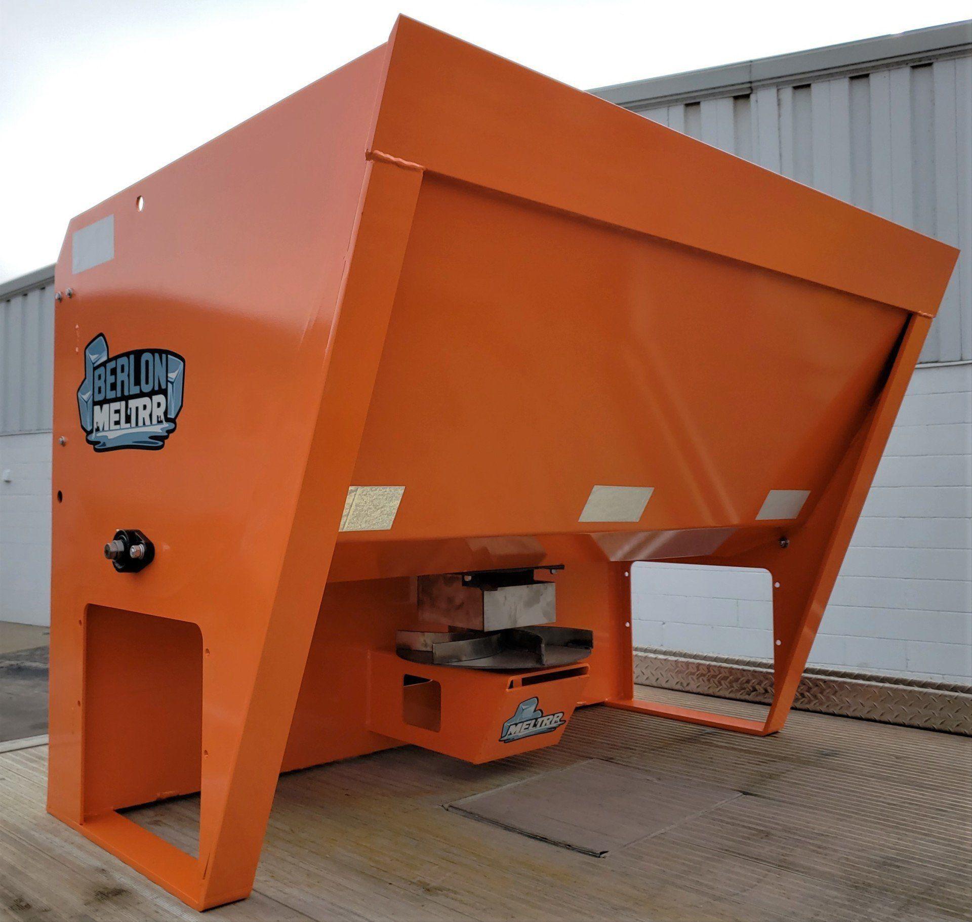 Up Close of the Meltrr - Salt Spreader attachment from Berlon Industries 