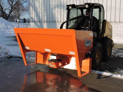 Skid Steer in action with the Meltrr - Salt Spreader Berlon Industries 