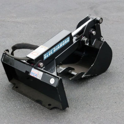 back view of the blue diamond mini backhoe attachment