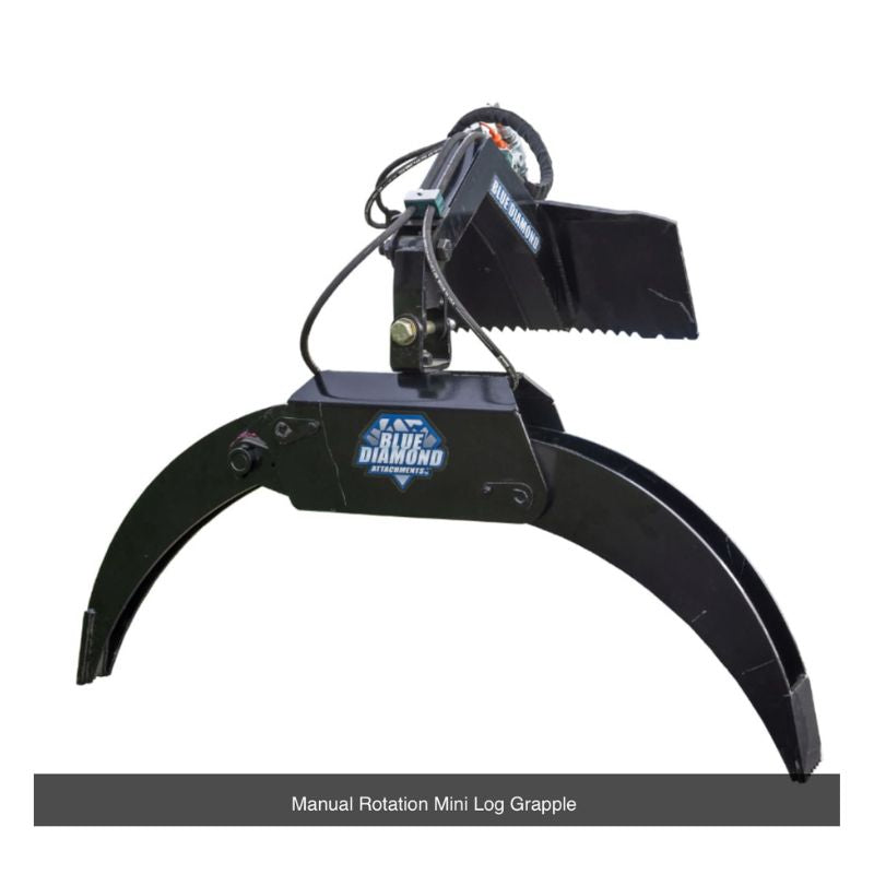 blue diamond mini log grapple with manual rotation