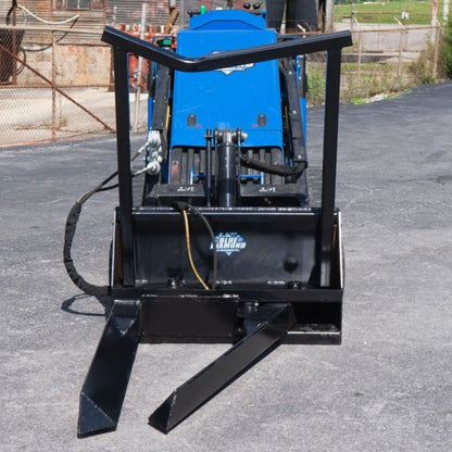 mini skid steer with the blue diamond mini nursery forks