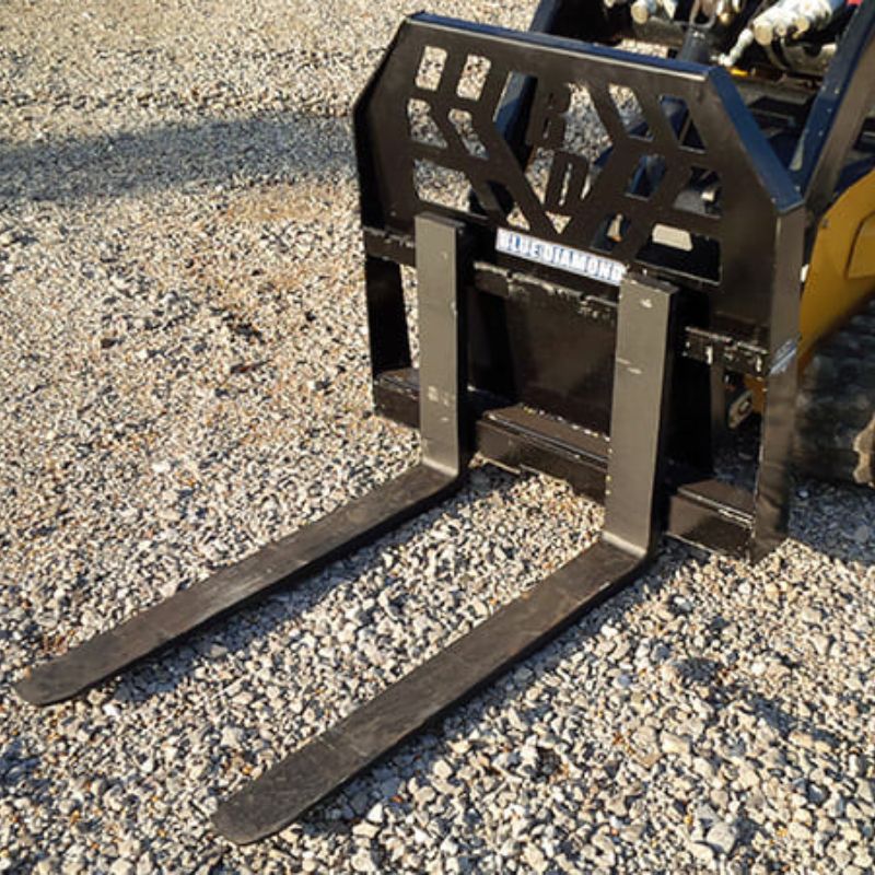 mini skid steer with blue diamond mini pallet fork