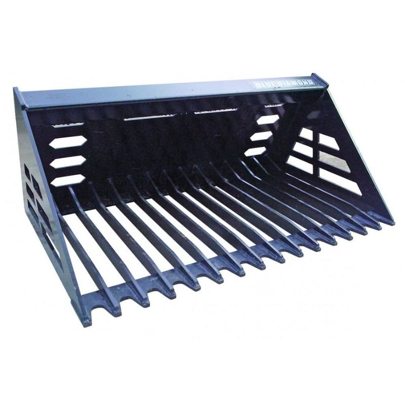 blue diamond rock bucket for mini skid steer attachment