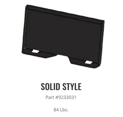 solid style mounting plate from top dog attachments