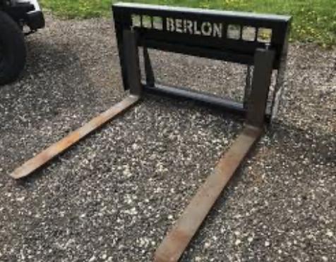 Pallet Forks Class 2 Light Duty Rating 2,500 lbs on the ground from Berlon