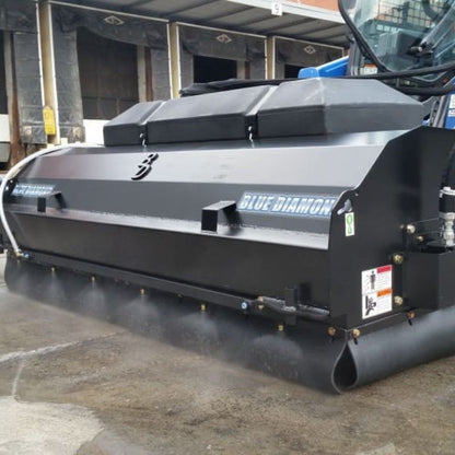 Blue Diamond Pickup Broom Attachment getting washed.