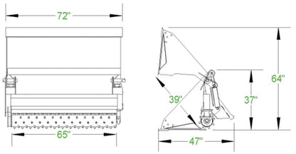 power rake bucket specs for skid steer by mclaren