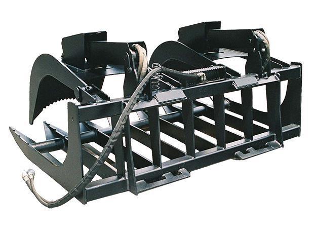 back view of the root grapple bucket by star industries