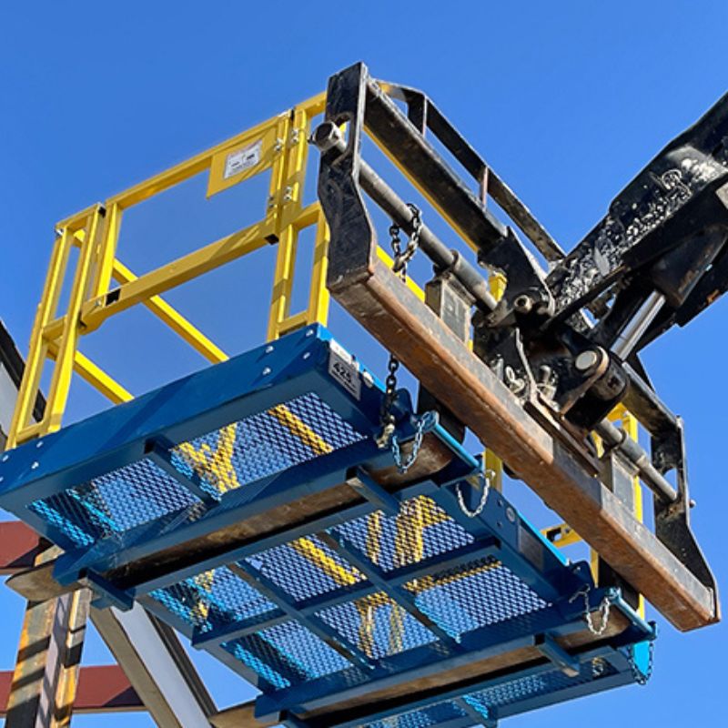 Work Platforms by Star Industries for Telehandler & Forklift on top