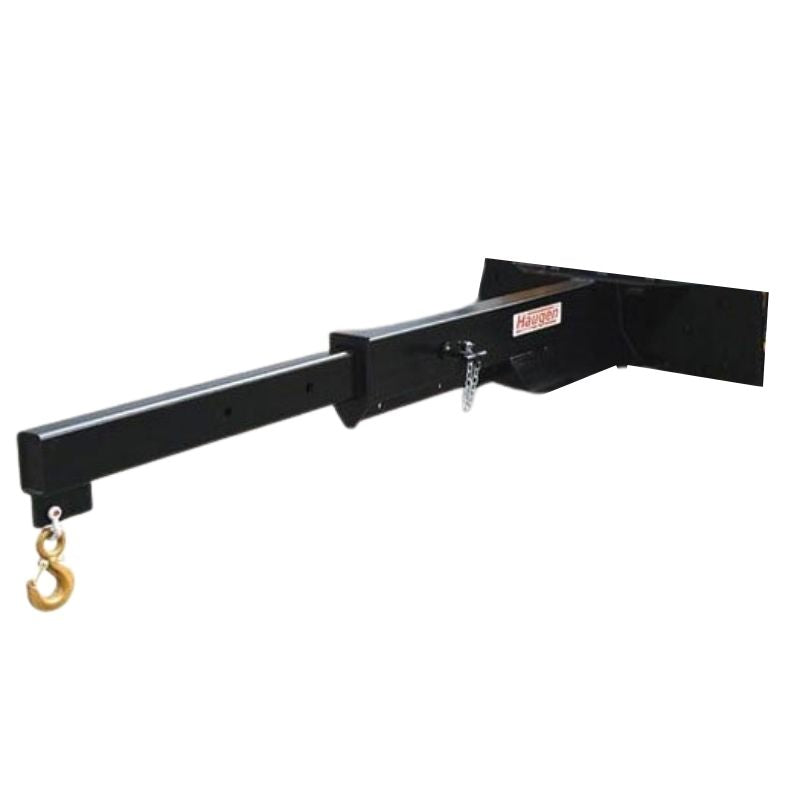 skid steer adjustable jib for skid steer from haugen attachments