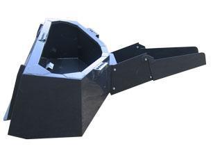 Manual chute concrete skid steer bucket from skid steers