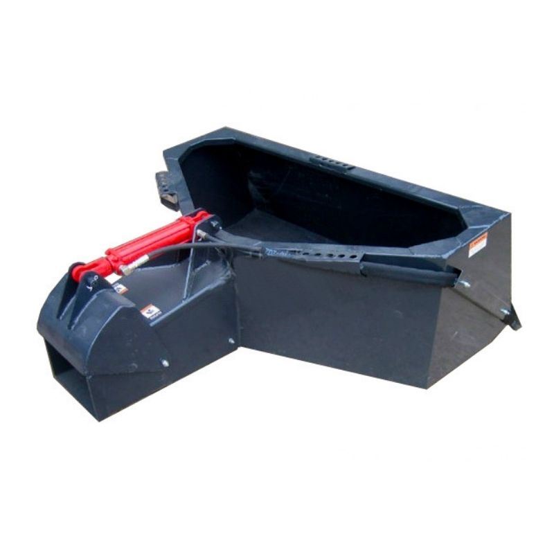 open concrete bucket for skid steer chute from haugen attachments
