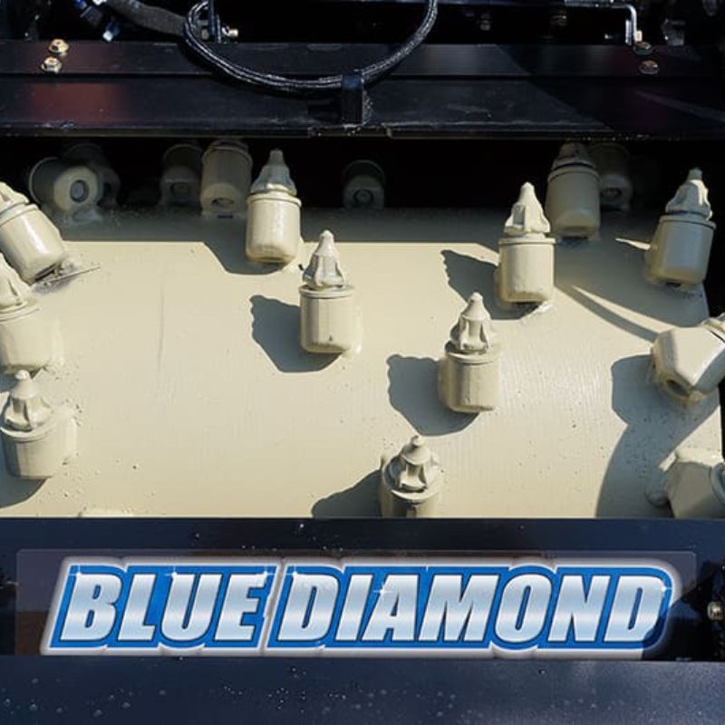 Closer view of the cold planer attachment by Blue Diamond
