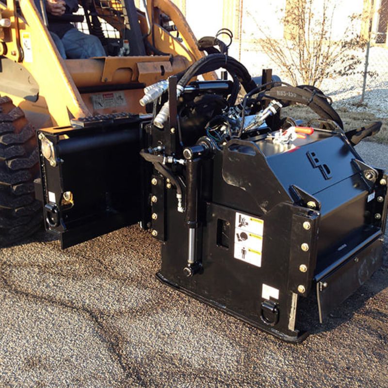 skid steer with blue diamond cold planer ready to play  