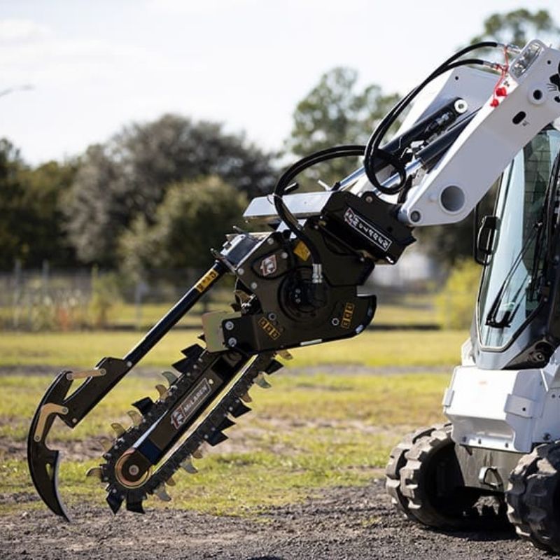 trencher attachment for skid steer by mclaren industries