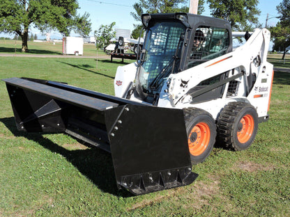 Bobcat Skid Steer in the field with the Snow Pusher - Skid Steer & Tractor - Berlon Industries Snow Pusher Berlon Industries 