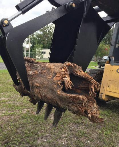 hd stump bucket attachment in action by mclaren