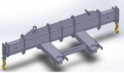 Adjustable Spreader bar for Telehandlers, forklifts, and cranes