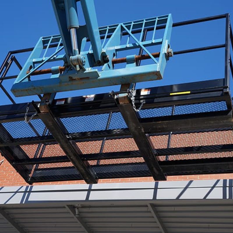 bottom view of the blue diamond work platform telehandler  Edit alt text