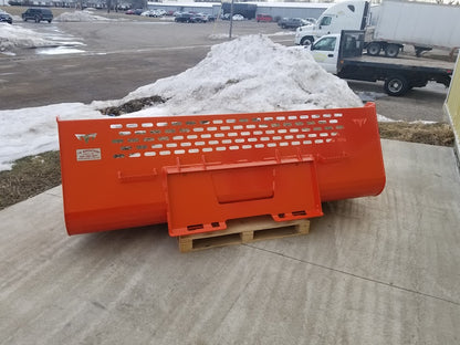 back view of the tm manufacturing utility bucket on the ground