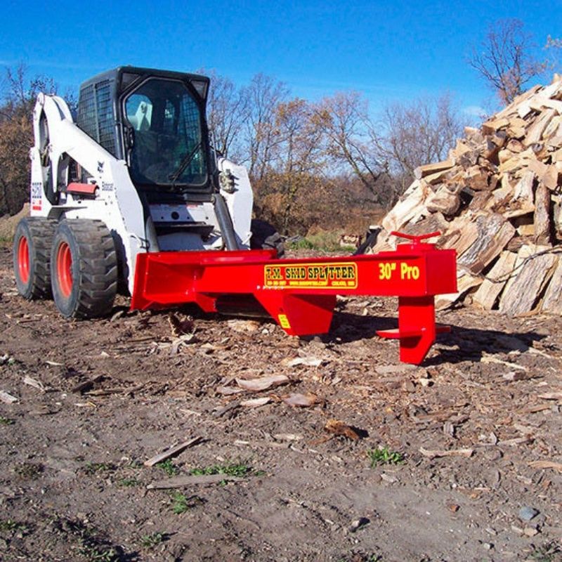 TM Skid Splitter On a Bobcat Skid Steer