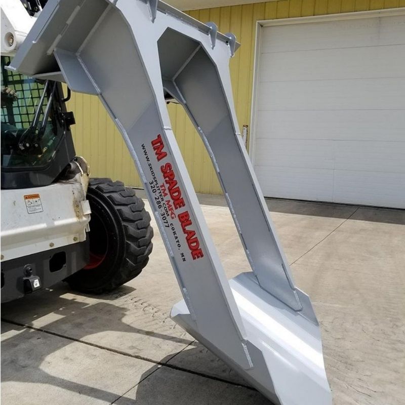 Skid Steer Spade Blade Attachment from TM Manufacturing