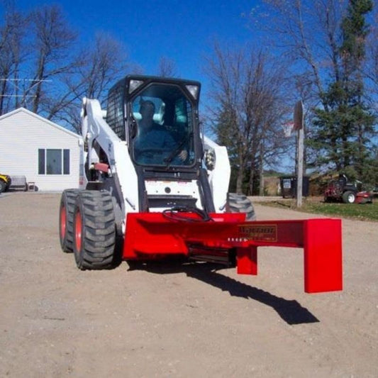 Warrior Skid Splitter attachment on a bobcat skid steer