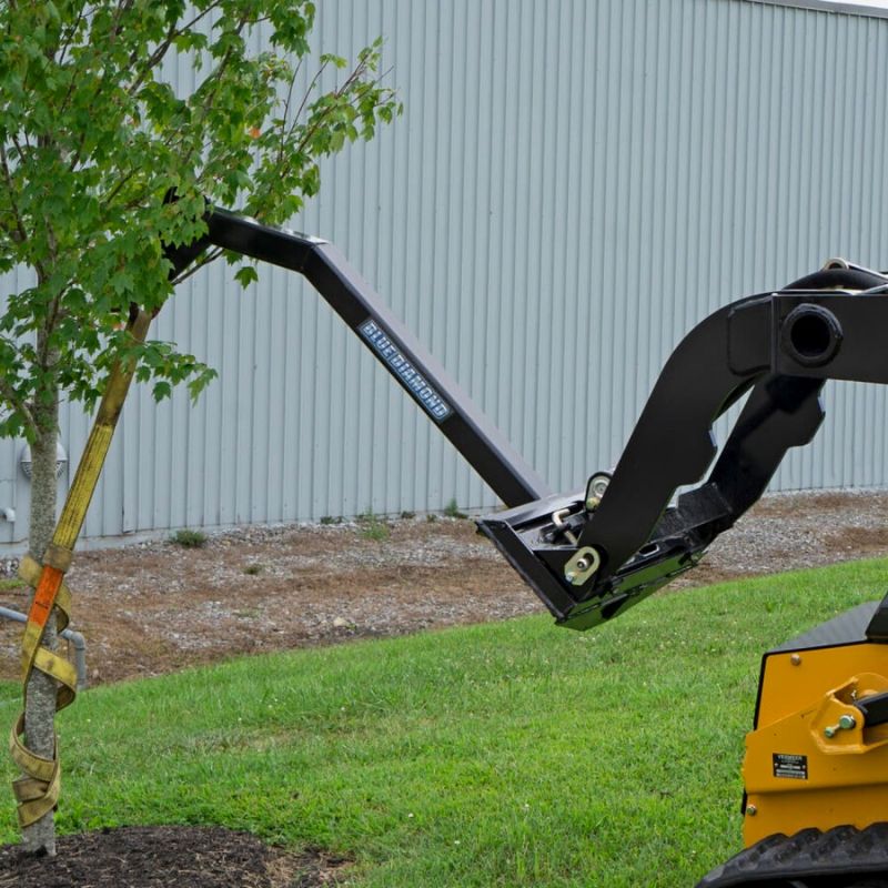 3500 lbs capacity tree boom attachment by blue diamond in action