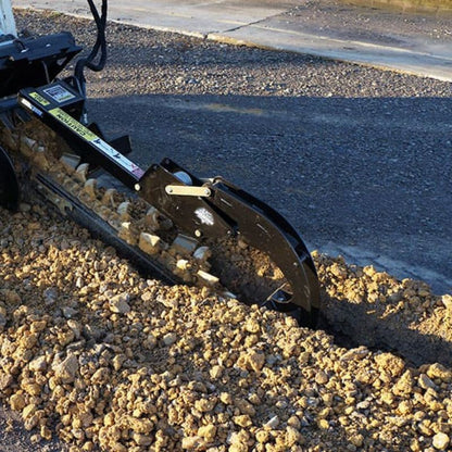 high flow blue diamond trencher attachment