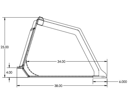 Utility Bucket measurement from Top Dog Attachments